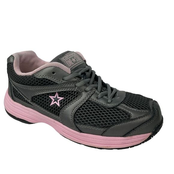 Converse C164 Women's Key Player Work Shoe Sneaker Safety Toe Size 8.5 Wide Pink - Picture 1 of 12